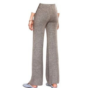 Heartloom Knit Pants Sz XL Gray Wide Leg High Rise Lounge wear Stretchy Jogger